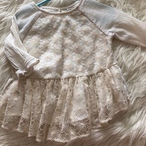 3/4 Sleeve Lace Peplum Top